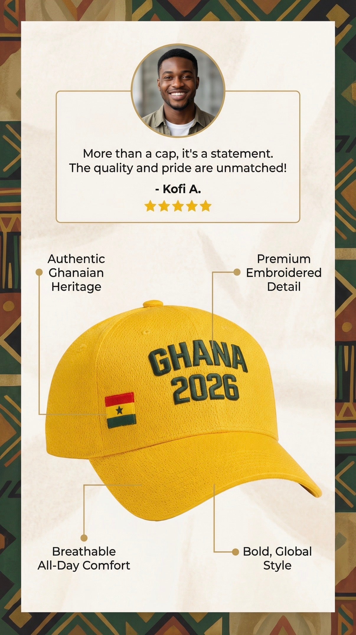 Ghana Heritage Cap 🇬🇭 — Limited Edition